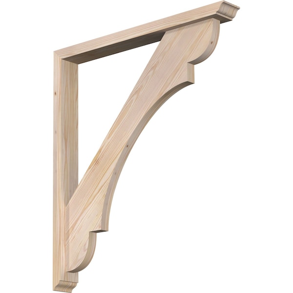 Ekena Millwork Olympic Traditional Smooth Bracket w/ Offset Brace, Douglas Fir, 3 1/2"W x 30"D x 34"H BKT0402X30X34OLY01SDF - main